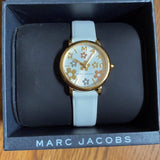 Marc Jacobs Roxy White Dial White Leather Strap Watch for Women - MJ1607