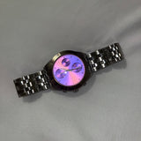 Marc Jacobs Peeker Pink & Purple Dial Silver Stainless Steel Strap Watch for Women - MBM3372