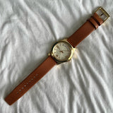 Marc Jacobs Baby Dave White Dial Brown Leather Strap Watch for Leather - MBM1261