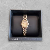Marc Jacobs Henry Gold Dial Gold Stainless Steel Strap Watch for Women - MBM3277