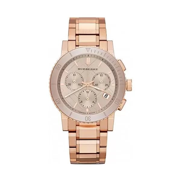 Burberry watch rose outlet gold womens