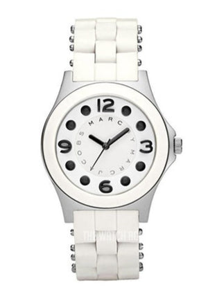 Marc Jacobs Perry White Dial White Stainless Steel Strap Watch for Women - MBM2533