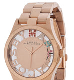 Marc Jacobs Henry Gold Skeleton Dial Rose Gold Stainless Steel Strap Watch for Women - MBM3264