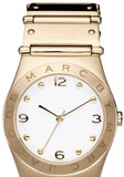 Marc Jacobs Amy White Dial Gold Stainless Steel Strap Watch for Women - MBM8519