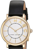 Marc Jacobs Roxy Champagne Dial Black Leather Strap Watch for Women - MJ1537