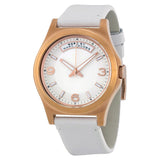 Marc Jacobs Baby Dave Ivory Dial White Leather Strap Watch for Women - MBM1260