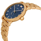 Marc Jacobs Baker Blue Dial Rose Gold Stainless Steel Strap Watch for Women - MBM3330