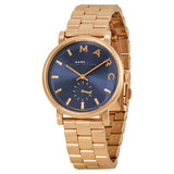 Marc Jacobs Baker Blue Dial Rose Gold Stainless Steel Strap Watch for Women - MBM3330