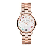 Marc Jacobs Baker White Dial Rose Gold Stainless Steel Strap Watch for Women - MBM3441