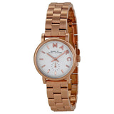 Marc Jacobs Baker White Dial Rose Gold Stainless Steel Watch for Women - MBM3248