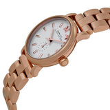 Marc Jacobs Baker White Dial Rose Gold Stainless Steel Watch for Women - MBM3248