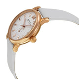 Marc Jacobs Baker White Dial White Leather Strap Watch for Women - MBM1284