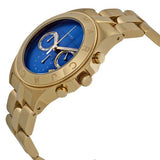 Marc Jacobs Blade Blue Dial Gold Stainless Steel Strap Watch for Women - MBM3307