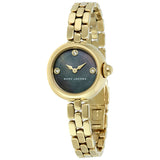 Marc Jacobs Courtney Black Mother of Pearl Dial Gold Stainless Steel Strap Watch for Women - MJ3460