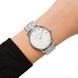 Marc Jacobs Baker White Dial Silver Stainless Steel Strap Watch for Women - MBM3242