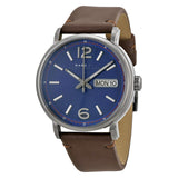 Marc Jacobs Fergus Blue Dial Brown Leather Strap Watch for Men - MBM5078