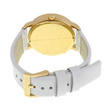 Marc Jacobs Fergus White Dial White Leather Strap Watch for Women - MBM8653