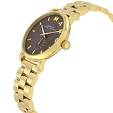 Marc Jacobs Baker Grey Dial Gold Stainless Steel Strap Watch for Women - MBM3281