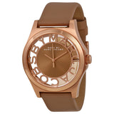 Marc Jacobs Henry Dinky Light Brown Dial Leather Strap Watch for Women - MBM1245