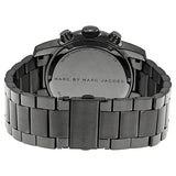 Marc Jacobs Larry Chronograph Black Dial Gunmetal Ion Plated Stainless Steel Strap Watch for Men - MBM5031