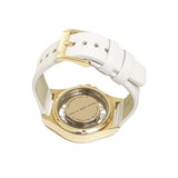 Marc Jacobs Henry White Skeleton Dial White Leather Strap Watch for Women - MBM1339