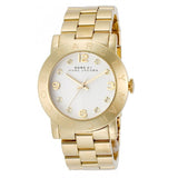 Marc Jacobs Amy White Dial Gold Stainless Steel Strap Watch for Women - MBM3056