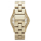 Marc Jacobs Henry Transparent Gold Dial Gold Stainless Steel Strap Watch for Women - MBM3206