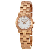 Marc Jacobs Mini Amy White Dial Rose Gold Stainless Steel Strap Watch for Women - MBM3078