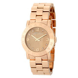 Marc Jacobs Amy Glitz Brown Dial Rose Gold Stainless Steel Strap Watch for Women - MBM3221