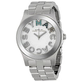 Marc Jacobs Rivera White Dial Silver Steel Strap Watch for Women - MBM3136