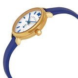 Marc Jacobs Sally White Dial Blue Leather Strap Watch for Women - MBM1354