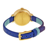 Marc Jacobs Sally White Dial Blue Leather Strap Watch for Women - MBM1354