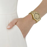 Marc Jacobs Henry Transparent Gold Dial Gold Stainless Steel Strap Watch for Women - MBM3206