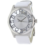 Marc Jacobs Henry Skeleton White Dial White Leather Strap Watch for Women - MBM1241