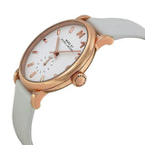 Marc Jacobs Baker White Dial White Leather Strap Watch for Women - MBM1283