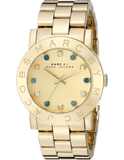 Marc Jacobs Amy Dexter Gold Dial Gold Stainless Steel Strap Watch for Women - MBM3215