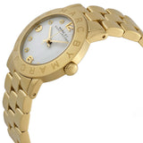 Marc Jacobs Mini Amy White Dial Gold Stainless Steel Strap Watch for Women - MBM3057