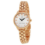 Marc Jacobs Betty White Dial Rose Gold Stainless Steel Strap Watch for Women - MJ3496