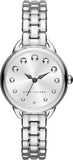 Marc Jacobs Betty White Dial Silver Stainless Steel Strap Watch for Women - MJ3497