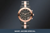 Marc Jacobs Blade Grey Dial Two Tone Stainless Steel Strap Watch for Women - MBM3180