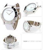 Marc Jacobs Blade White Dial White Leather Strap Watch for Women - MBM1200