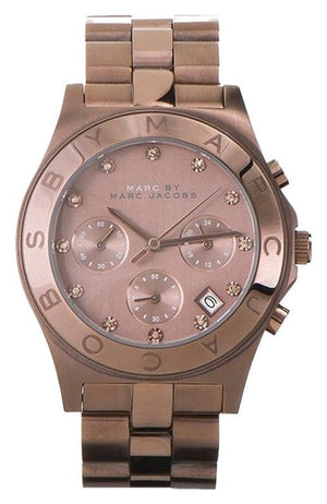 Marc Jacobs Blade Brown Dial Brown Stainless Steel Strap Watch for Women - MBM3121