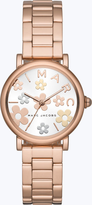 Marc Jacobs Classic White Dial Rose Gold Steel Strap Watch for Women - MJ3582
