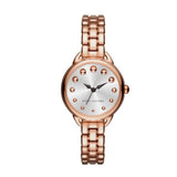 Marc Jacobs Betty White Dial Rose Gold Stainless Steel Strap Watch for Women - MJ3496