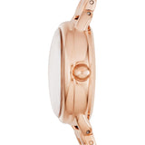 Marc Jacobs Betty White Dial Rose Gold Stainless Steel Strap Watch for Women - MJ3496