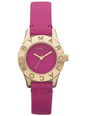 Marc Jacobs Purple Dial Purple Leather Strap Watch for Women - MBM1209