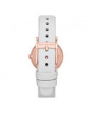 Marc Jacobs Baker White Dial White Leather Strap Watch for Women - MBM1284