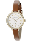 Marc Jacobs Sally White Dial Brown Leather Strap Watch for Women - MBM1351