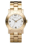 Marc Jacobs Amy White Dial Gold Stainless Steel Strap Watch for Women - MBM3056