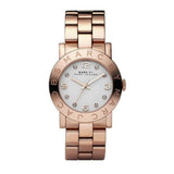 Marc Jacobs Amy White Dial Rose Gold Stainless Steel Strap Watch for Women - MBM3077